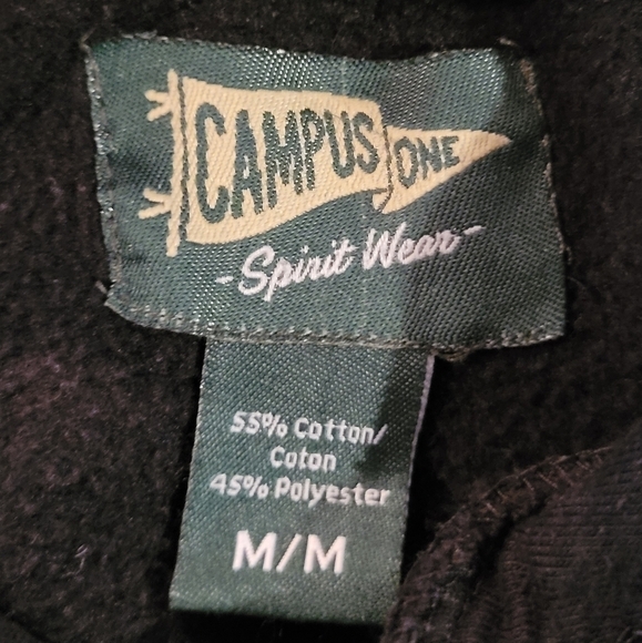 CAMPUS ONE SPIRIT WEAR NAIT Hoodie, Black with White Lettering, Size Medium - Picture 8 of 10